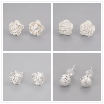 

Female Shiny Earring Fashion Jewelry New Design Stud Earrings Backs For Women Girls 2020 boucles d oreille femme F60