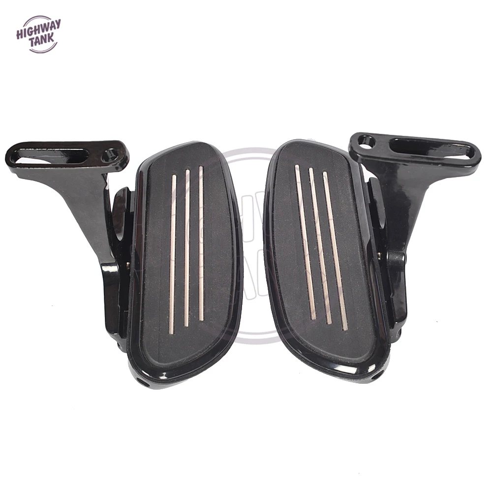 Черный мотоцикл стримлайнер Floorboard подножки для ног поддерживает Чехол для Harley Touring FLHX FLHR FLTR 1993