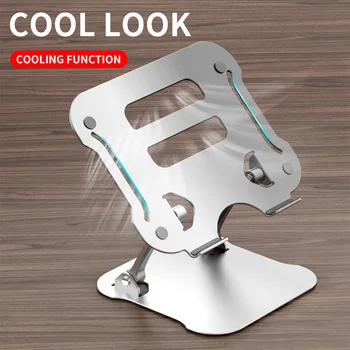 

Universal Foldable Aluminum Alloy With Heat-Vent Laptop Stand Multifunctional Holder Cooling Non-Slip Height Angle Adjustable