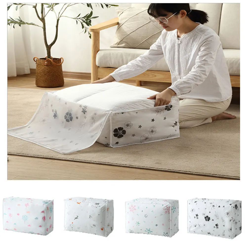 

Hot Air Balloon Printed Quilt Bag Small Fresh Nordic Home Organizer Storage Flower Snowflake Animals Pattern Quilt Storage Bag