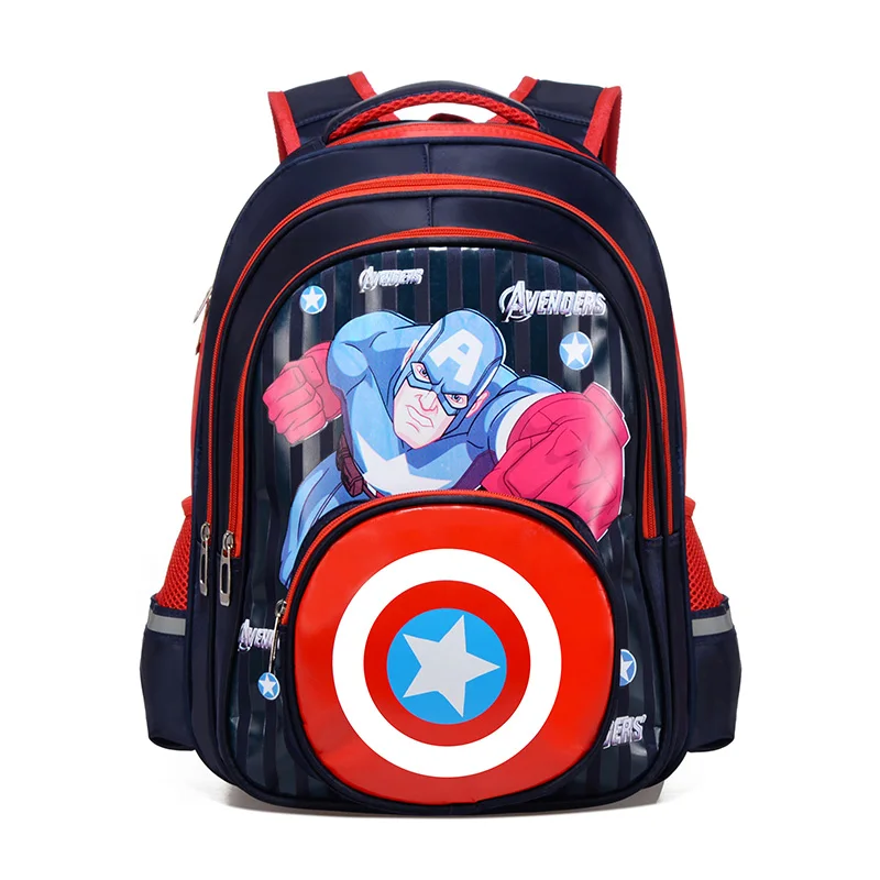 3D мультфильм Железный человек Человек-паук Капитан Америка мальчик девочка Детский сад Школьная Сумка подростковая студенческие рюкзаки