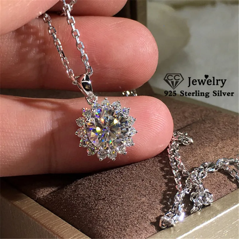 Ciondoli per collane CC per donna accessori per collana con catena a  clavicola semplice con zirconi cubici di girasole CCN712 - AliExpress