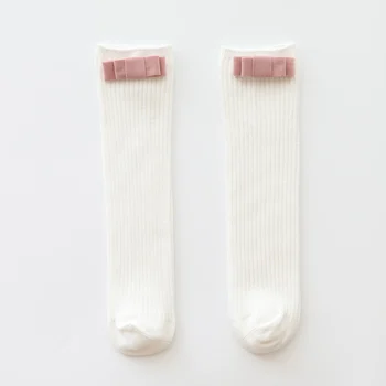 

Baby Newborn Socks Girl Cute Socks Bowknot Design Cotton Printed Long Socks Party Infant Children Soft Crib Leg Warmer