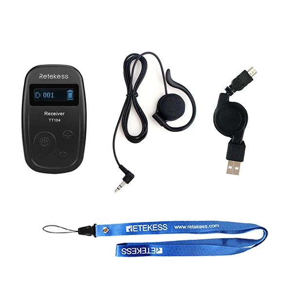 Retekess TT103 UHF беспроводной аудио портативный 1 передатчик+ 1 микрофон+ 1 USB кабель для системы гида для синхронного перевода