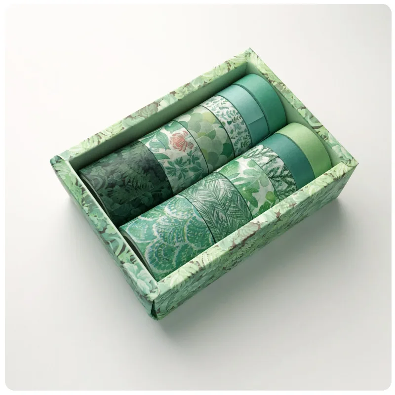 

12pcs Creative Retro INS Style Paper Washi Tape Set Freehand Natural Abstract Art Masking Tapes Stickers Home Decoration H6558