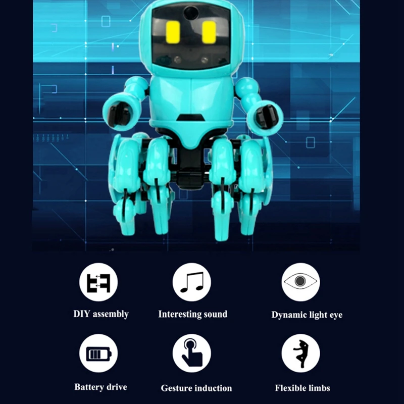 Робот игрушка для детей, DIY сборка умный робот детский подарок, распознавание жестов, следование и режим избегания препятствий