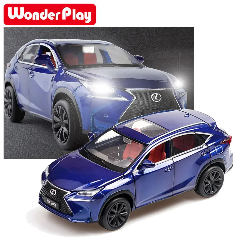Игрушечный автомобиль 1:32 Lexus NX200T сплава отступить модели автомобиля литой металлической игрушки со звуком светильник 6 открытой двери для детей подарок