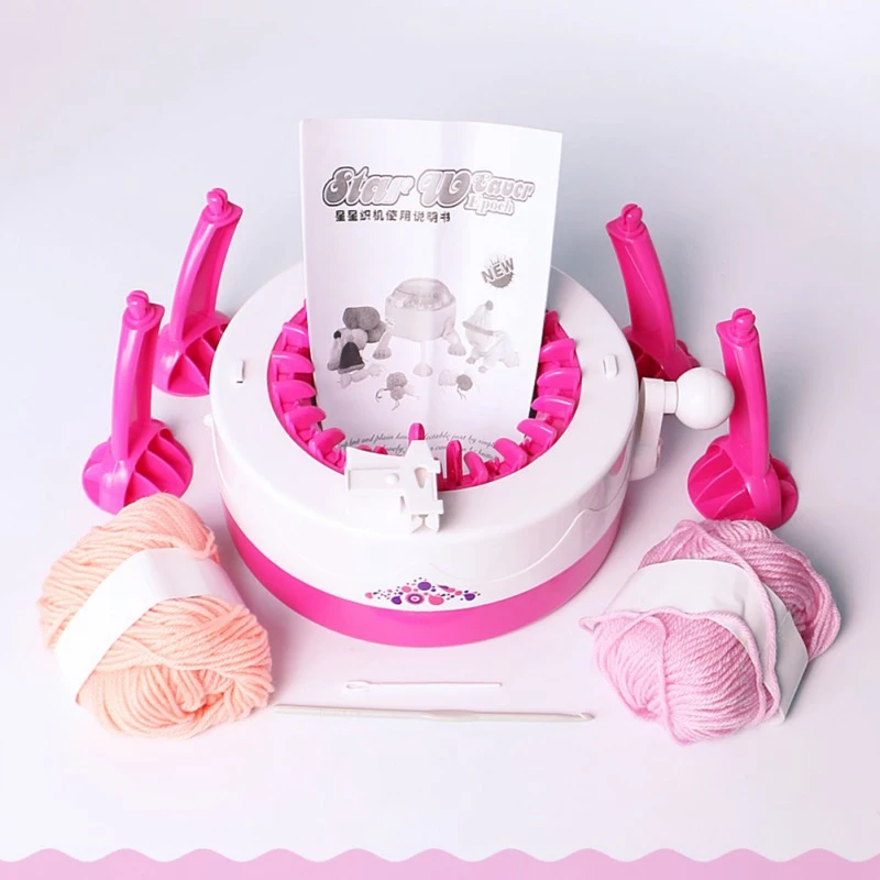 Baby Plastic Needle Sewing Tools DIY Hand Knitting Machine Weaving Loom For Scarf Hat Kids Children