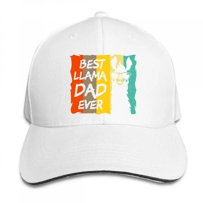 Лучшая бейсболка для мужчин и женщин с надписью Llama Dad Ever Fathers Day Gifts Ideas винтажная бейсболка Llama модная Регулируемая Кепка - Цвет: 2-White