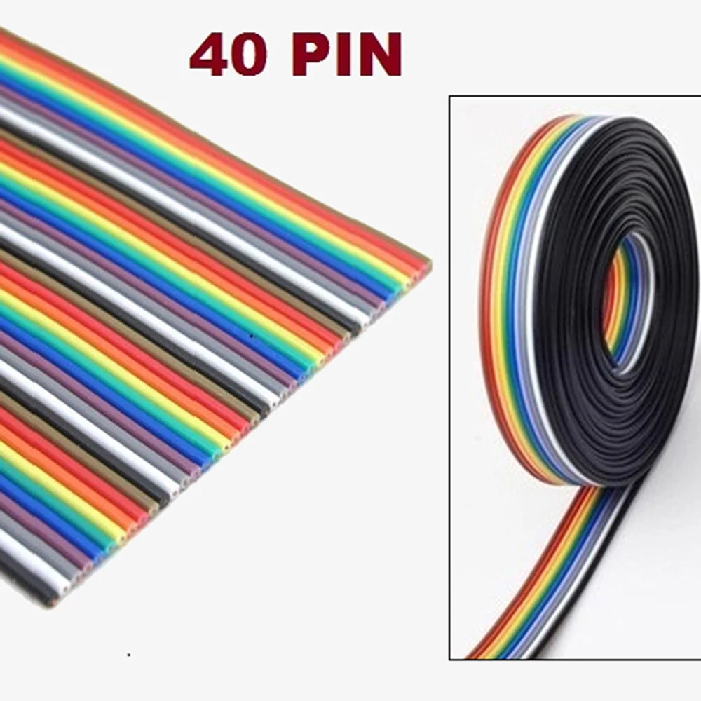New Connector-Line Ribbon-Cable Wires Dupont Rainbow Flat for FC PITCH 40P 1M 2M 3M 5M BEpOb6w9Q