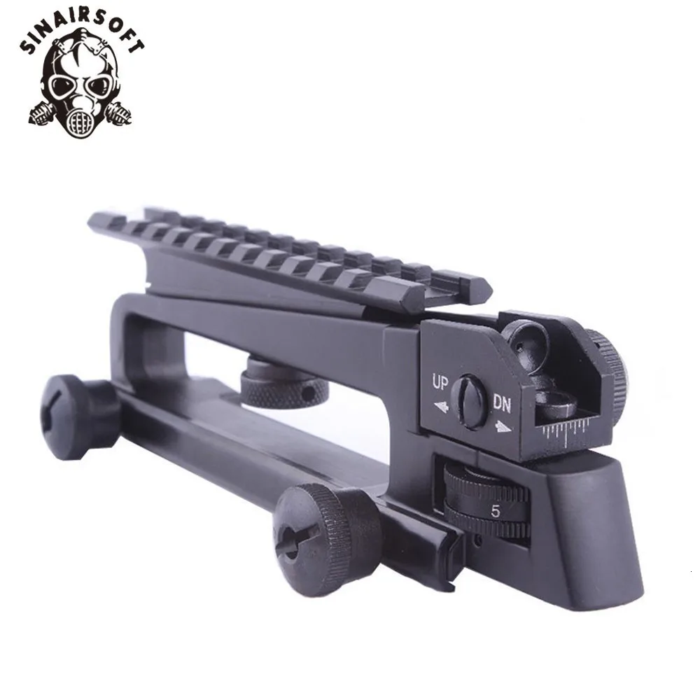 SINAIRSOFT AR15 металлическая съемная черная ручка для переноски с двумя отверстиями A2 задний прицел и Пикатинни комбинированное крепление M4 M16 Охота