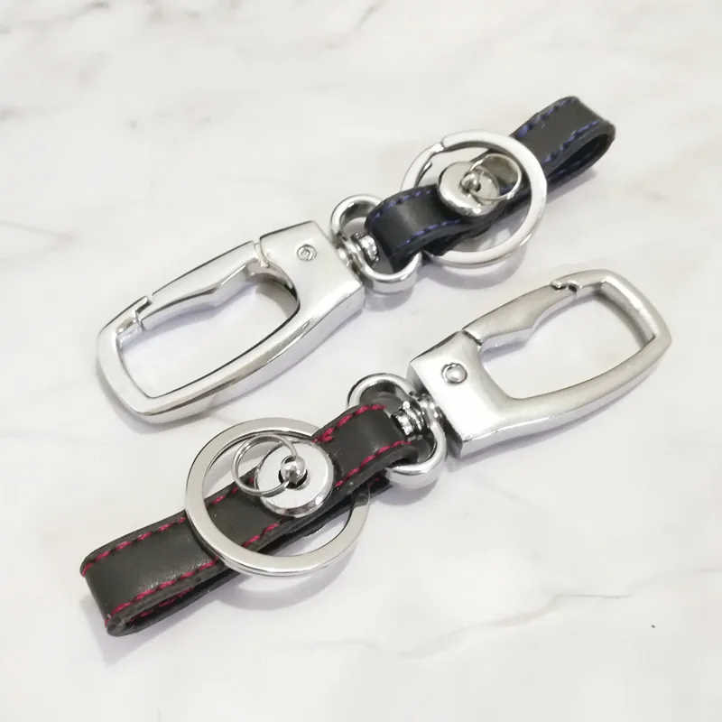 Trend leather car keychain men waist pendant metal key ring for volkswagen Audi s4 s6 rs4 honda BMW cover lovers decorations |