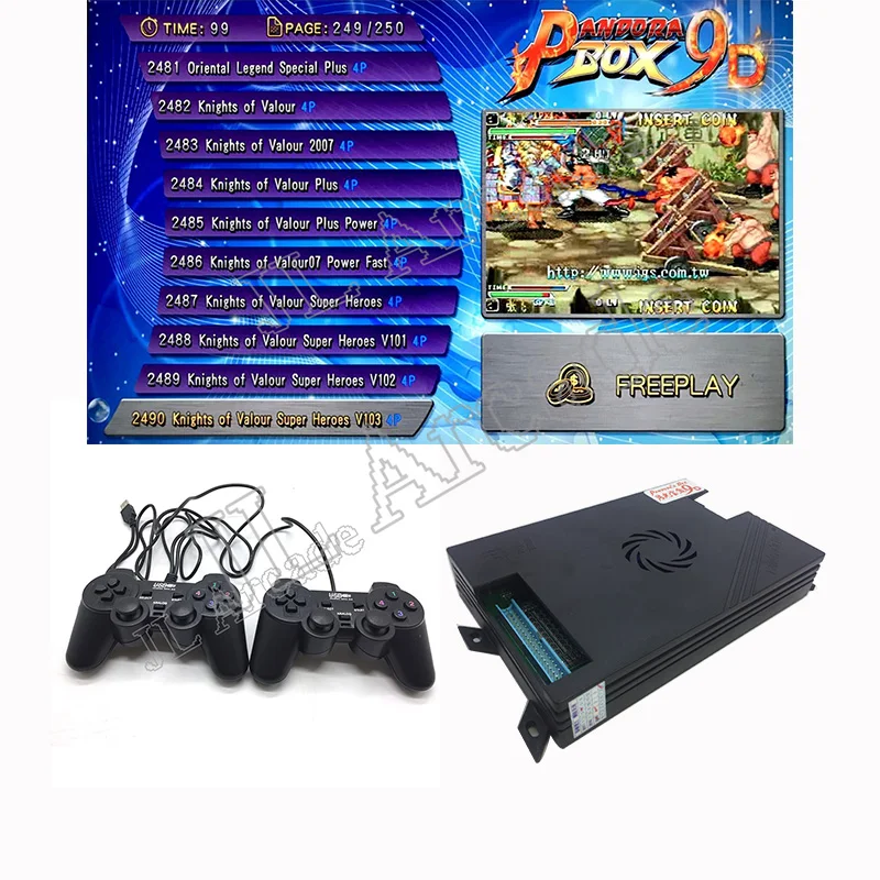 

Pandora Box 9d 2500 in 1 family version motherboard can 3P 4P game For video game arcade console machine 3d tekken mortal kombat