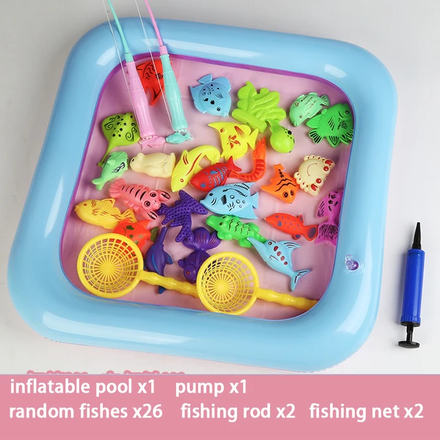 Magnetic Fishing Game Water Toy Children Boy Girl Fishing Toy Set Suit for Kiddie Pool Water Table Bath Fun Water Play Gifts 2