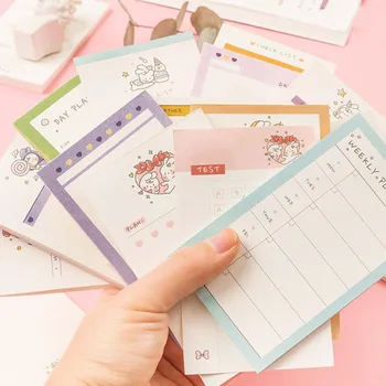 

1 Pcs Lovely Rabbit Unicorn To Do List Week Daily Planner Notepad Memo Pads School Office Supplies Paper Stationary Gifts