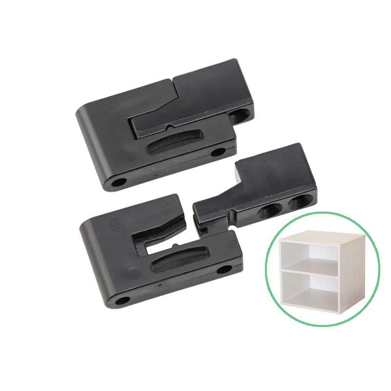 

10pcs Nylon Cabinet hinge Hidden Wood Board Connector Fixed Shelf support combination fastener buckle Furniture hardware