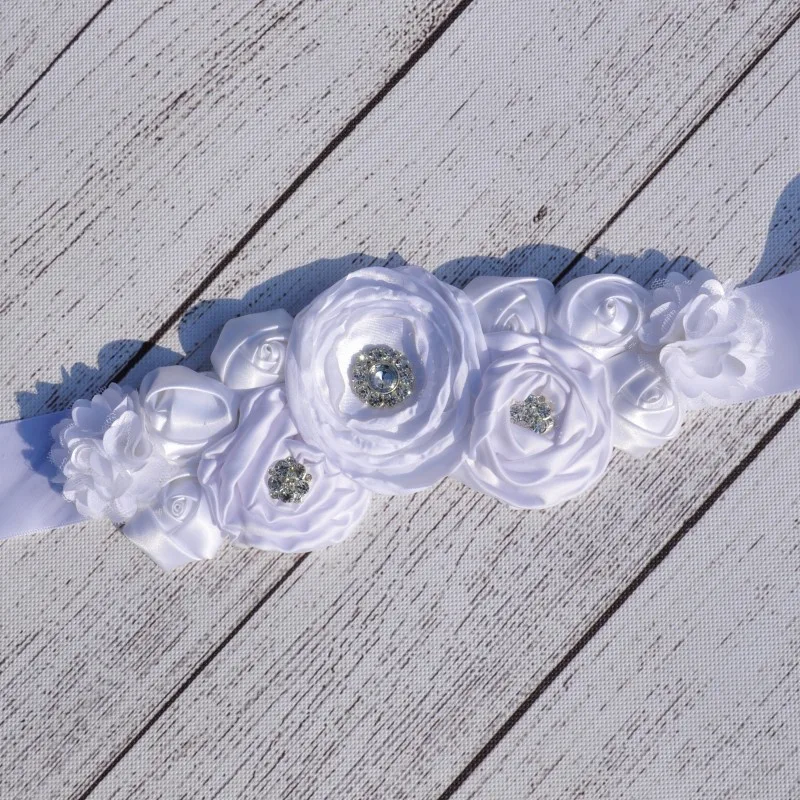White Sash Длинное платье с цветочным рисунком и карманами для девочек 6, 8, 10, 12 лет, длинное платье в богемном стиле, винтажное Повседневное платье длиной до щиколотки с рукавами 3/4 - Цвет: White Sash