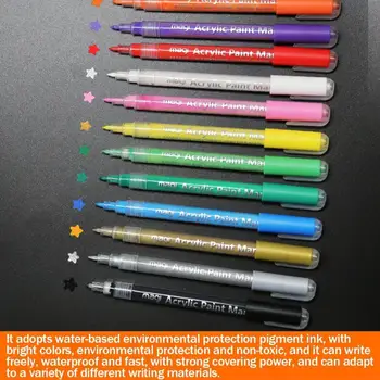 

8/12/28 Colors/Set 0.7mm Acrylic Paint Marker pen for Ceramic Rock Glass Porcelain Mug Wood Fabric Canvas Painting