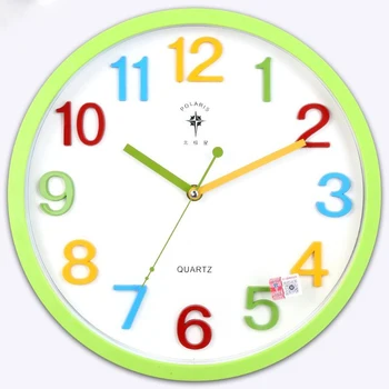 

12 Inch Wall Clock Cute Cartoon Creative Wall Clock Children's Room Bedroom Silent Quartz Clock Living Room Clock Wall Watch
