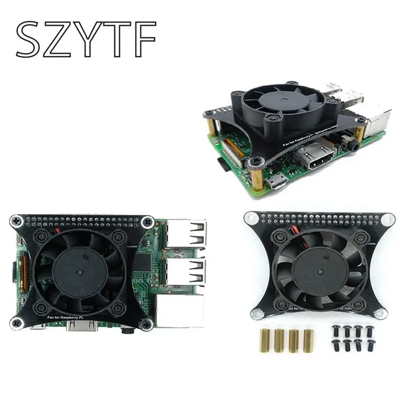 Raspberry pi 2 3 4 b + тихий вентилятор теплоотвод скорость ветра ШИМ управляемый |