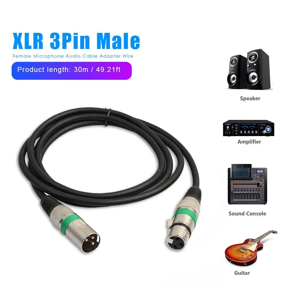 Кабель адаптер для микрофона XLR 3Pin Male Female| |