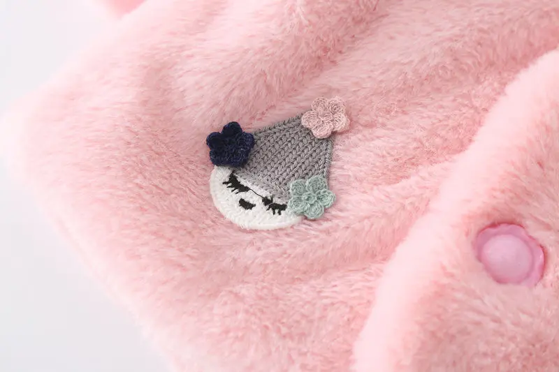 Lovely Winter Clothes Newborn Kids Baby Girl Fur Coat Cloak Cape Jacket Snowsuit Outerwear Clothes Princess Infant Wool Coat