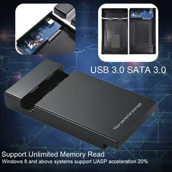 

2.5" 3.5" HDD Disk Case 3.5 HDD Enclosure Case SATA to USB3.0 External Hard Drive Enclosure Reader Support UASP 10TB Drives