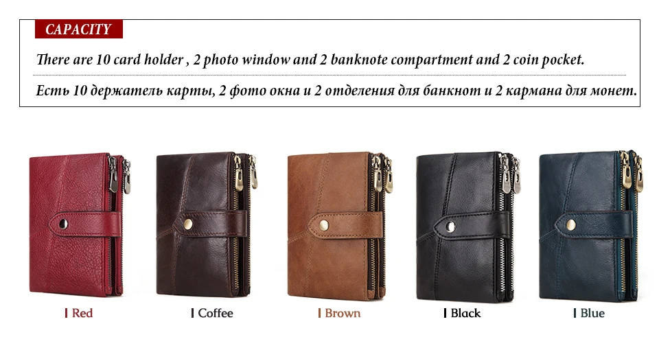 Genuine Leather Women Wallet GZCZ Casual Men Wallet Women Long Wallet In Women`s Wallet and Purses Retro Rfid Women Short Wallet