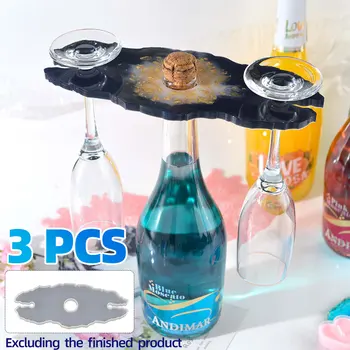 

New Chic Tray Wine Glass Rack Irregular Silicone Mold Set DIY Home Decoration Glass Holder Racks Resin Art Supplies Mold