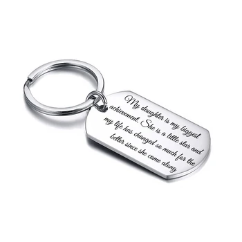 

Personalized Assorted To My Daughter Stainless Steel Key Chains for Women Engraved Inspirational Kaychain Custom Gift