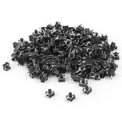 

200 Pcs PCB Mount Momentary 3-pin Tact Round Pushbutton Switch 4.5mmx4.5mmx4.8mm