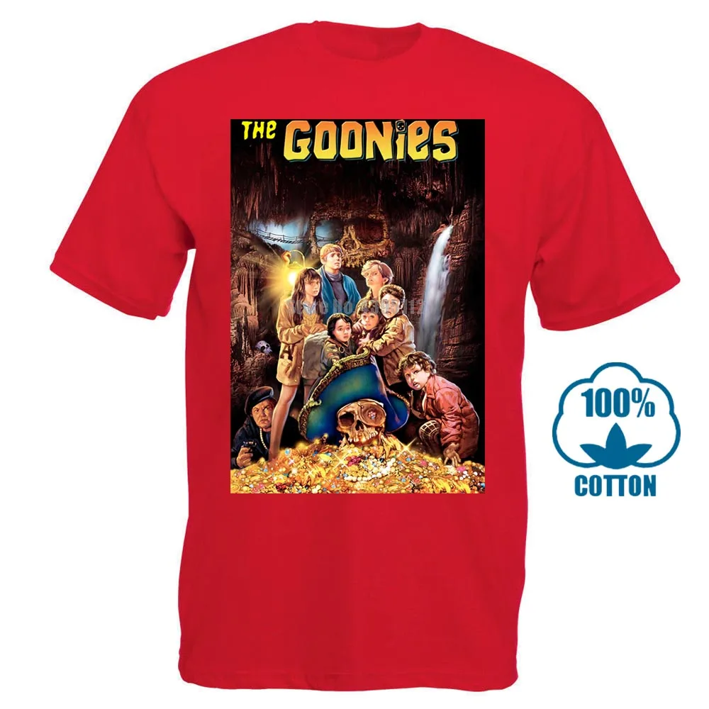 The Goonies V1 футболка черный плакат все размеры S 5Xl - Цвет: Красный