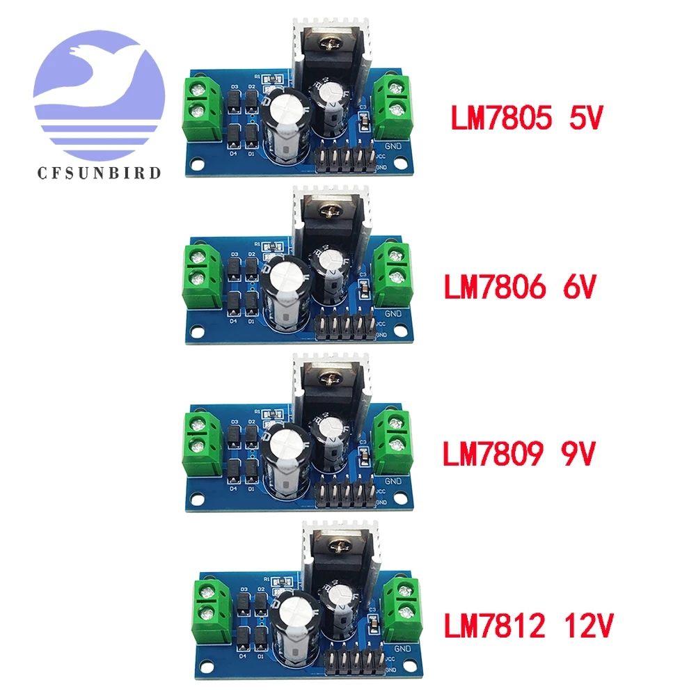 LM7805 LM7809 LM7812 модуль источника питания с тремя терминалами