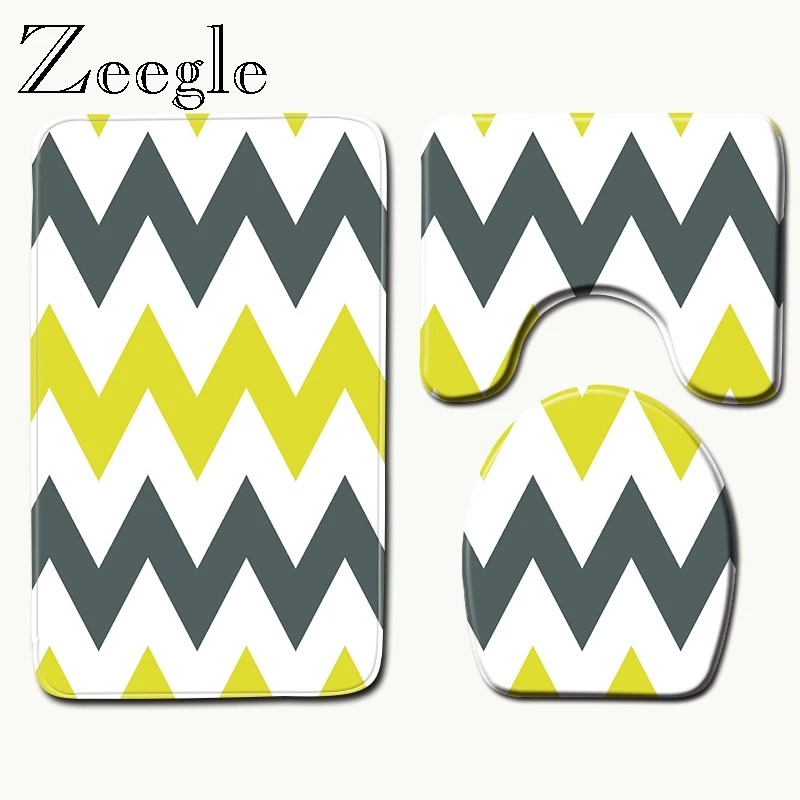 Zeegle коврик для ванной из микрофибры, коврик для ванной комнаты, коврик для ванной комнаты с подставкой, крышка для унитаза, коврик для ванной, нескользящий Быстросохнущий коврик