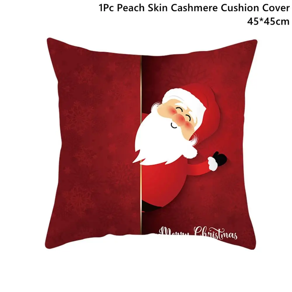 Xmas Pillowcase 2 Taoup красный Санта-Клаус веселая Рождественская наволочка Рождественские украшения для дома Happy Noel Navidad снеговик - Color: Xmas Pillowcase 2