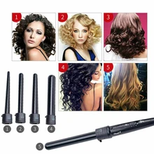 Домашняя керамическая плойка для завивки волос салонный бигуди с 5 размерами сменный роликовый баррель стайлер для укладки волос устройство для завивки