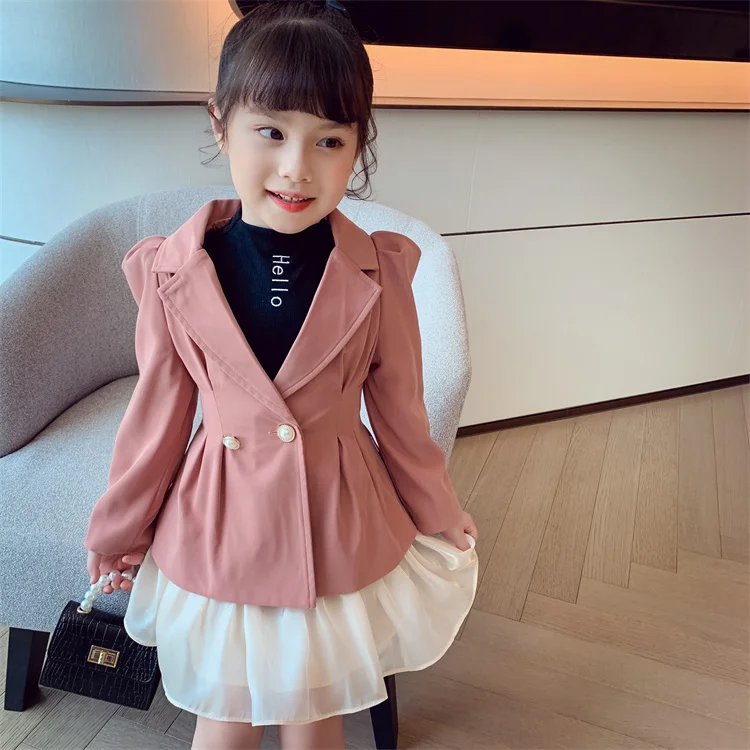 Teenage Girls Clothing Sets Spring Autumn Double-breasted Blazer Coat+Skirt  2pc Party Suit School Uniform Girls Clothes 4-14Year _ - AliExpress Mobile
