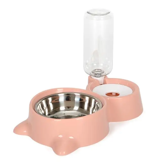 FoodxWater Pink1 Миска для кошки бутылочка для подачи воды в Поильник для собак чаша котенка для фонтанчика питьевой воды блюдо для еды любимчика шара Товары - Цвет: FoodxWater Pink1