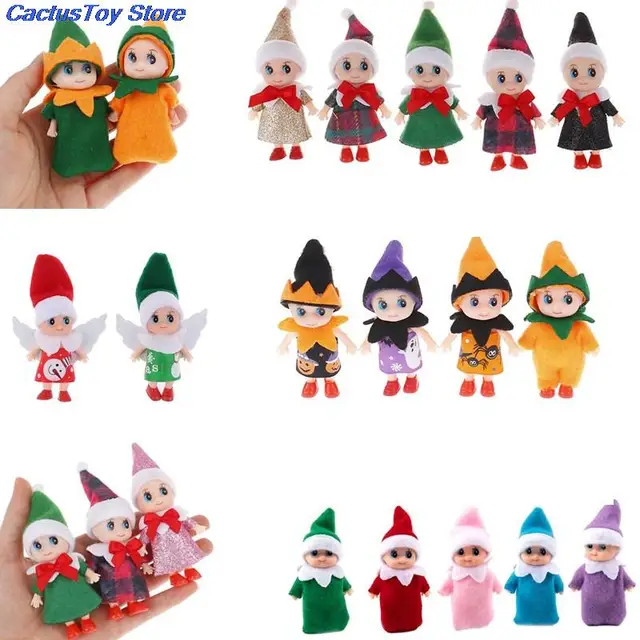 1Pc Halloween Christmas Doll Baby Elves Dolls Movable Arm Leg Elf Doll Dollhouse Toy 1