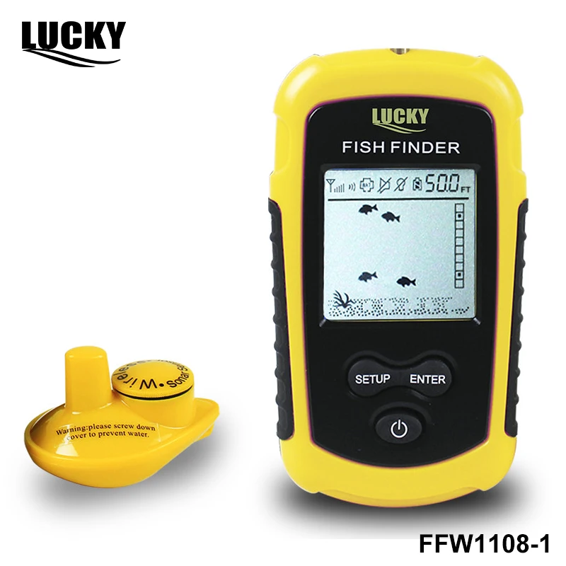 LUCKY FFCW1108-1 & FFW1108-1 Portable Echo Sounder Sonar Depth Ocean River Wireless Fish Finder