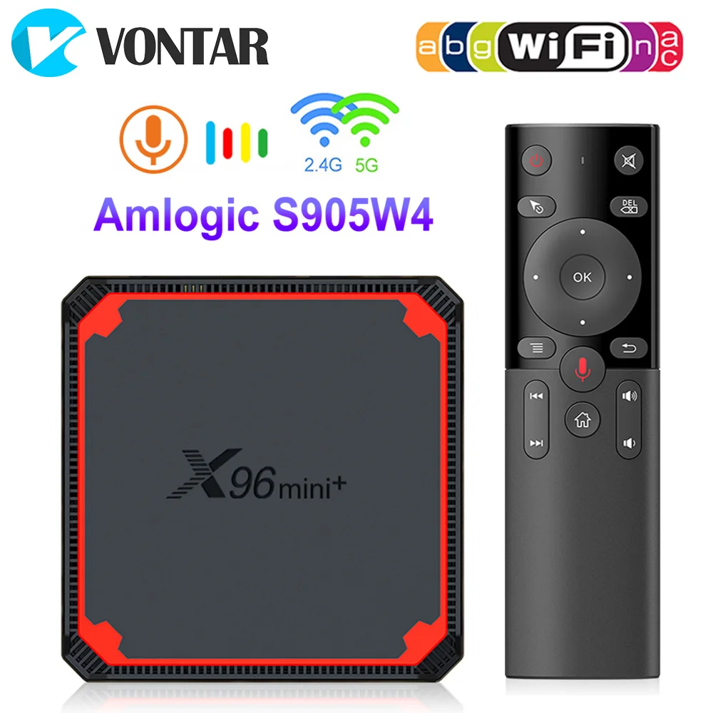 VONTAR X96 Mini Plus Smart TV Box Android 9.0 Amlogic S905W4 Quad Core  Dual Wifi 1080P 4K  Support Google Voice Media Player