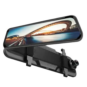 

Car DVR LED Full Screen Double Lens Recording Rear View Mirror 10 Inch 1080p HD WDR Night Vision Car Recorder Parking Monitor