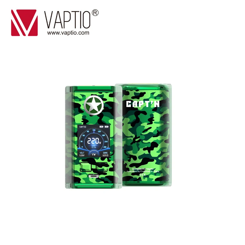Vaptio CAPT'N 220 Вт мод электронная сигарета vape мод с 1,3 дюймовым oled-экраном поддержка VW 18650 батарея(без аккумулятора - Цвет: Зеленый