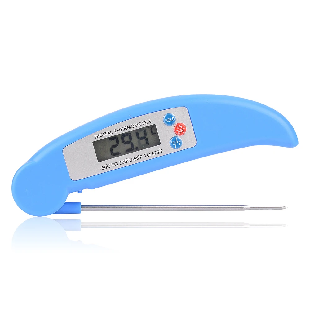 1 шт. термометр складной пылезащитный зонд барбекю кухня выпечки для пищевого масла Температура для барбекю Температура воды точные измерения - Цвет: Blue