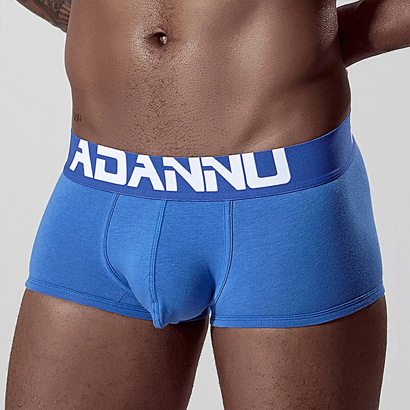 CMENIN Men Underwear Boxer Men's Boxers Male Panties Boxers Breathable Underpants Solid Shorts Cueca Comfortable Homme AD125 - Цвет: AD125-Skyblue