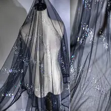 GLace 1Y/лот градиентная Сетка Красочные Блестки Ткань для моды Красочный фон diy Материал TX1327