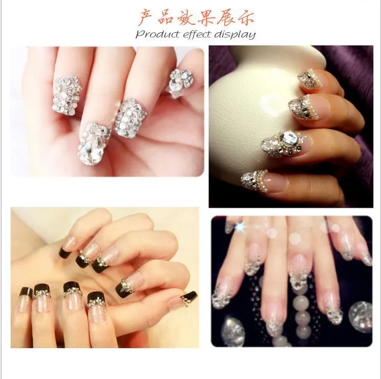 Маникюр чешский бриллиант Swarovski Guomao кристально прозрачный белый плоский искусственный бриллиант УФ-Полировка аксессуары 1440/Сумка