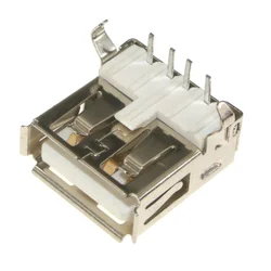 10 Pcs/Lot USB Female Warp Edge Type A  2.0 DIP 4 Pin Socket Jack Connector Plug Socket Cover Seat Welding Wire Adapeter 90