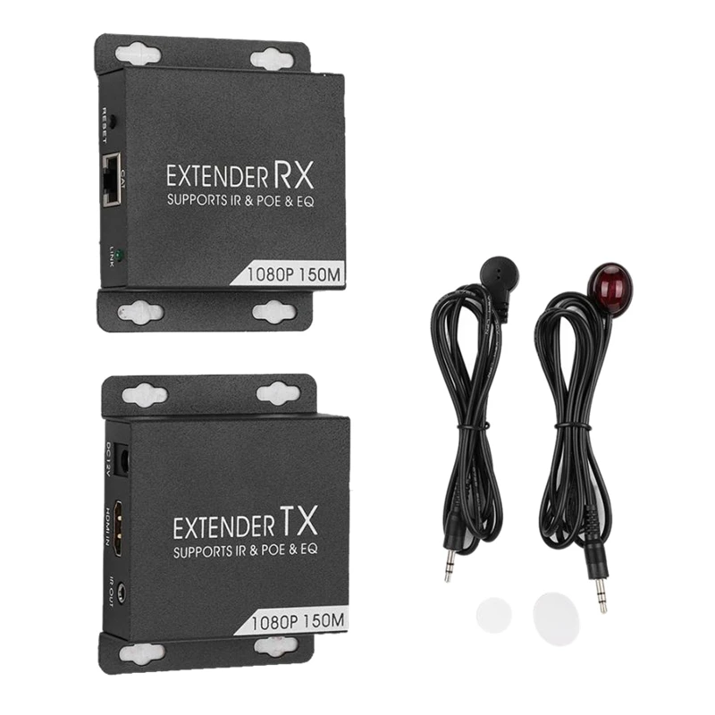 

150M HD Single Cable Extender High Definition Transmitter 100-240V Transmitter EU Plug