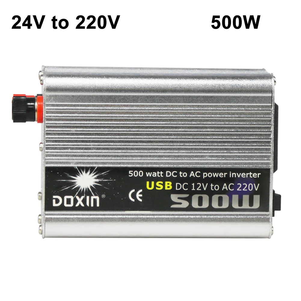 Doxin 500W DC 12 V/24 V to AC 110 V/220 V модифицированный синусоидальный автомобильный преобразователь